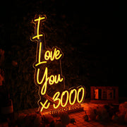 I Love You 3000 Orange Neon Sign