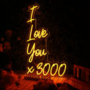 I Love You 3000 Orange Neon Sign