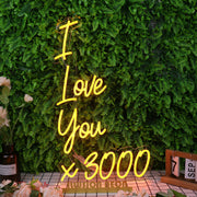 I Love You 3000 Orange Neon Sign