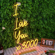 I Love You 3000 Orange Neon Sign