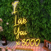 I Love You 3000 Orange Neon Sign