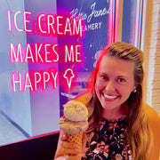 Ice Cream Makes Me Happy Neon Sign