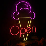 Ice Cream Open Neon Sign