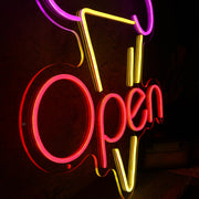 Ice Cream Open Neon Sign