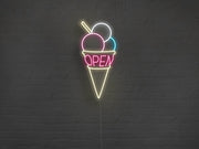 Ice Cream Open Neon Sign