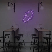 Icecream With Cone Neon Sign