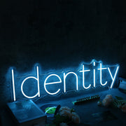 Identity Blue Neon Sign