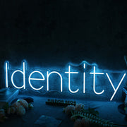 Identity Blue Neon Sign