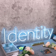 Identity Blue Neon Sign