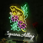 Iguana Alley Neon Sign