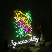 Iguana Alley Neon Sign