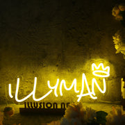 Illy Man Yellow Custom Neon Sign