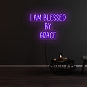 Im Blessed By Grace Neon Sign