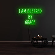 Im Blessed By Grace Neon Sign