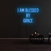 Im Blessed By Grace Neon Sign