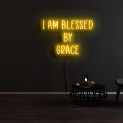 Im Blessed By Grace Neon Sign