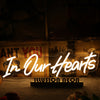 In Our Hearts Yellow Neon Sign