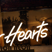 In Our Hearts Yellow Neon Sign