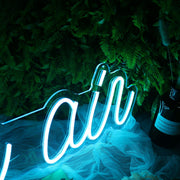 In The Air Blue Neon Sign