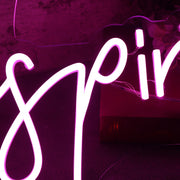 Inspiration Purple Neon Sign