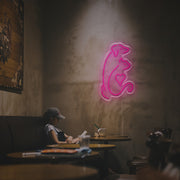 Intimated Dog And Cat With Heart LED Neon Sign