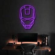 Iron Man Face Neon Sign