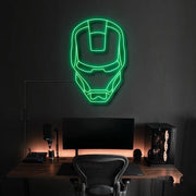 Iron Man Face Neon Sign