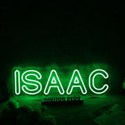 ISAAC Green Neon Sign