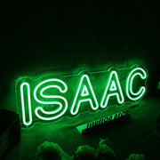 ISAAC Green Neon Sign