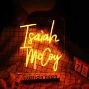 Isaiah Mccoy Orange Neon Sign