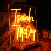 Isaiah Mccoy Orange Neon Sign