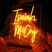 Isaiah Mccoy Orange Neon Sign