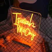 Isaiah Mccoy Orange Neon Sign