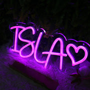 ISlA Purple Neon Sign