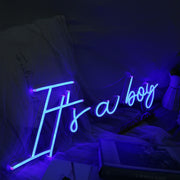 It Is A Boy Blue Neon Sign