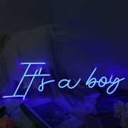 It Is A Boy Blue Neon Sign