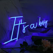 It Is A Boy Blue Neon Sign