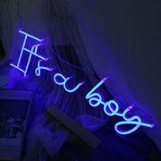 It Is A Boy Blue Neon Sign