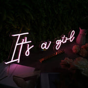 It Is A Girl Pink Custom LED Neon Sign