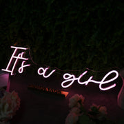 It Is A Girl Pink Custom LED Neon Sign