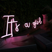 It Is A Girl Pink Custom LED Neon Sign