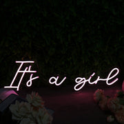 It Is A Girl Pink Custom LED Neon Sign