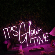 It Is Glow Time Pink Custom Neon SIgn