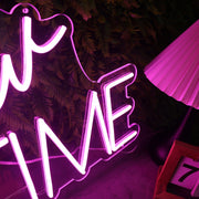 It Is Glow Time Pink Custom Neon SIgn