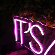 It Is Glow Time Pink Custom Neon SIgn