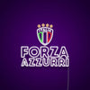 Italia Forza Azzuri Neon Sign