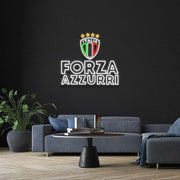 Italia Forza Azzuri Neon Sign