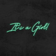 Its A Girl Babyshower Neon Sign