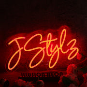 J Style Orange Neon Sign