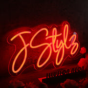 J Style Orange Neon Sign